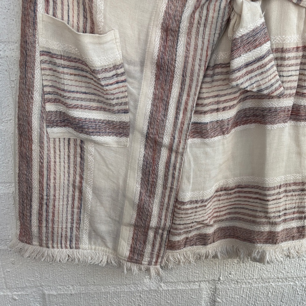 Anthropologie HOLDING HORSES Striped Faux Wrap Mini Skirt sz 2 - Picture 5 of 7